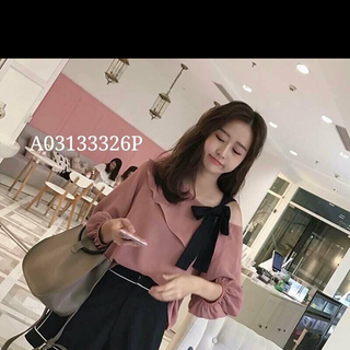 áo kiểu nơ lệch hàn quốc