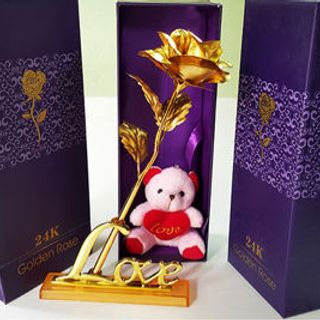 Hoa Hồng mạ vàng 24k