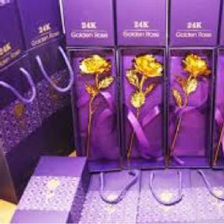 Hoa Hồng mạ vàng 24k