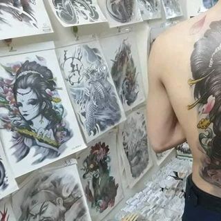 hình xăm dán kín lưng