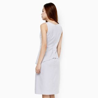 Đầm thời trang nữ phối bèo thanh lịch màu xám
