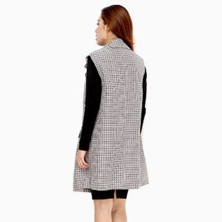 Áo ghile vest dáng dài họa tiết trẻ trung duyên dáng
