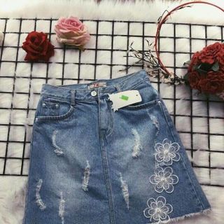 quần jens hoa nổi