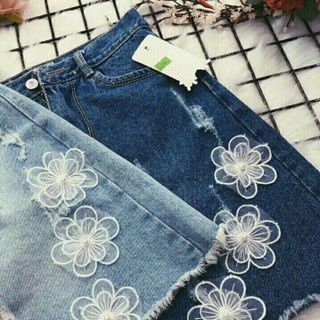 quần jens hoa nổi