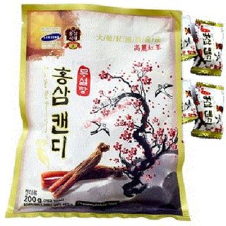 Kẹo Sâm vitamin cành đào Hàn Quốc không đường 200g/gói