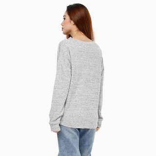 Áo len thời trang tay dài cut out cá tính màu xám