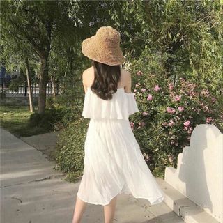 Đầm maxi trễ vai