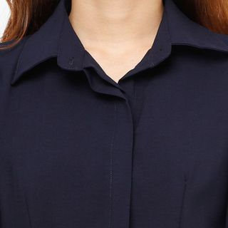 Đầm maxi đuôi cá kèm belt trẻ trung điệu đà màu xanh đen