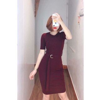 Đầm body tay con
