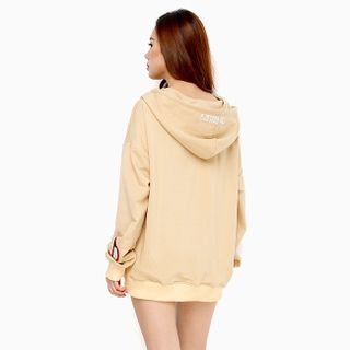 Áo khoác nữ có nón phối dây kéo trẻ trung