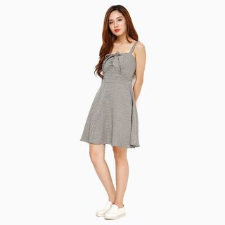 Đầm thời trang nữ 2 dây kết hợp dây đan phong cách