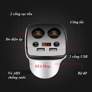 Bộ chia tẩu sạc ô tô