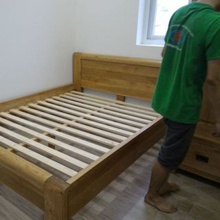Giường ngủ gỗ sồi mỹ 1m6 x2m EUF 209