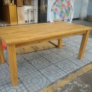 bàn ăn gỗ sồi loại 1m8 EUF 036 KT 180x90x78