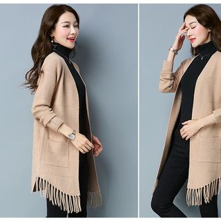 ÁO KHOÁC LEN PHỐI TUA RUA AKL0743