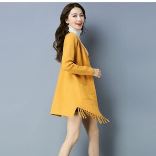ÁO KHOÁC LEN PHỐI TUA RUA AKL0743