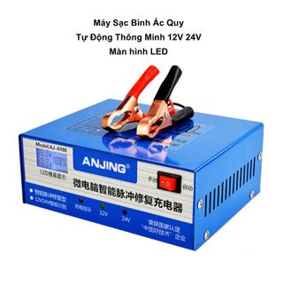 Máy sạc bình ắc quy tự động thông minh 12V/24V Xanh Vuông giá sỉ