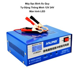 Máy sạc bình ắc quy tự động thông minh 12V/24V Xanh Vuông