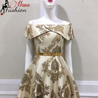 Đầm Xòe Dự Tiệc Trễ Vai