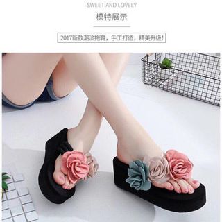 dép kẹp hoa đế ép cao câp