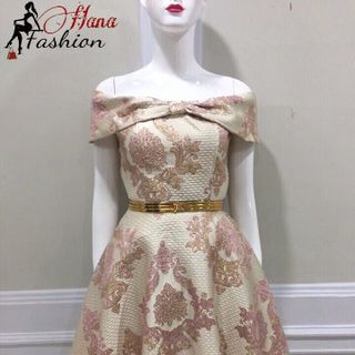 Đầm Xòe Bẹt Vai