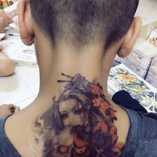hinh xam dan bap tay