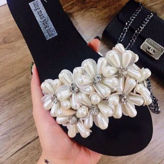 dép đá đính chât đế nỉ êm