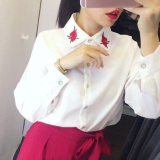 ÁO SƠ MI THÊU HOA