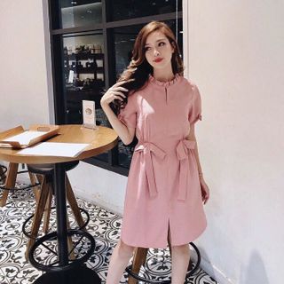 đầm nhún eo nơ