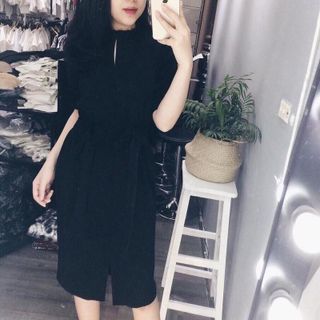 đầm nhún eo nơ