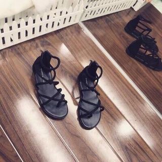 Giày chiến binhh dây kéo sau