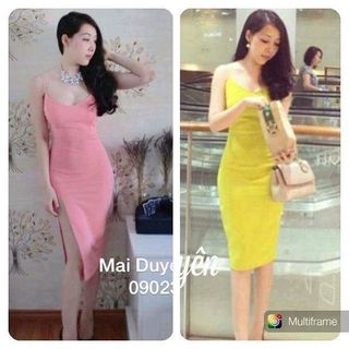 đầm 2 dây cát hàn