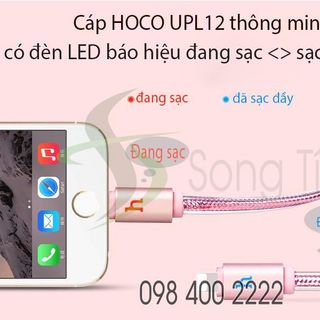 HOCO - Cáp sạc UPL12 cổng Lightning - Báo đèn - 120cm