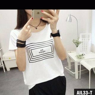 Áo thun nữ in hình nhiều màu