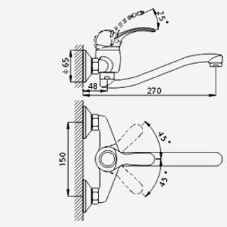 VÒI RỬA NÓNG LẠNH - SẢN PHẨM CỦA TOP ITALY - 4528516C