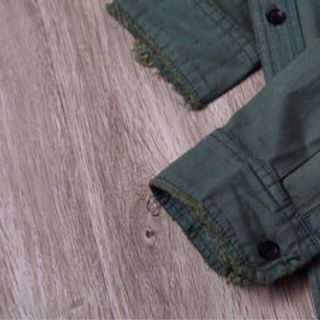 Áo sơmi denim cổ trụ