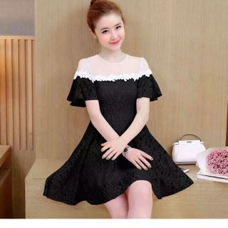 Đầm xòe ren hoa