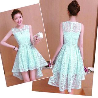 Đầm ren lệch tà