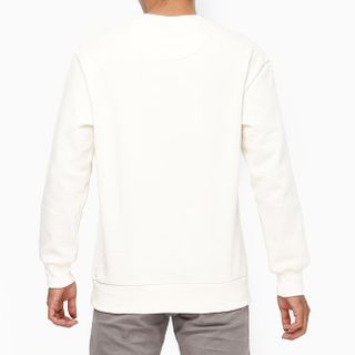 Áo thun tay dài unisex màu trắng