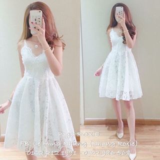 đầm ren hai lớp