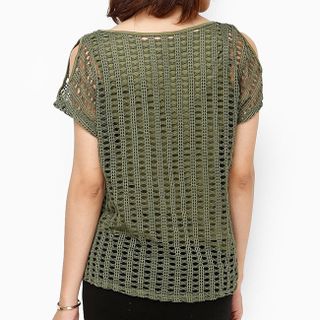 Áo kiểu thời trang giả set màu xanh rêu