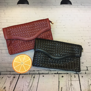 Ví cầm tay Clutch da đan