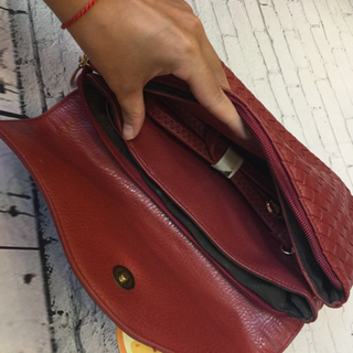 Ví cầm tay Clutch da đan