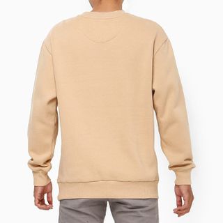 Áo thun tay dài unisex màu kem