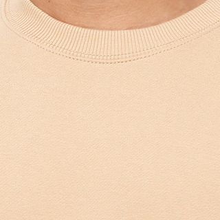 Áo thun tay dài unisex màu kem