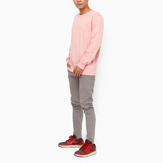 Áo thun tay dài unisex màu hồng