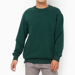 Áo thun tay dài unisex màu xanh lá