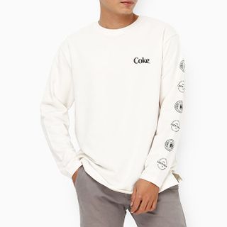 Áo thun tay dài unisex màu trắng M2
