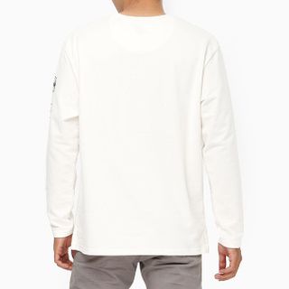 Áo thun tay dài unisex màu trắng M2