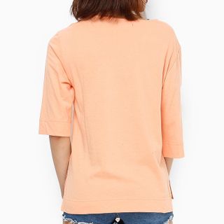 Áo thun nữ tay lỡ màu cam